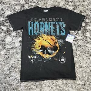 Charlotte Hornets Black Graphic Tee